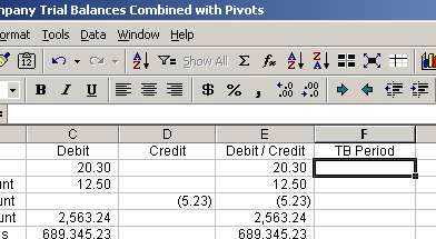 Trial balance period indicator