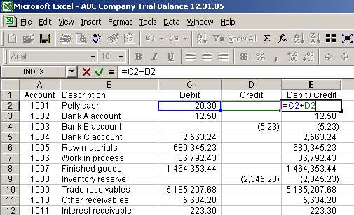 Dr and Cr into one column
