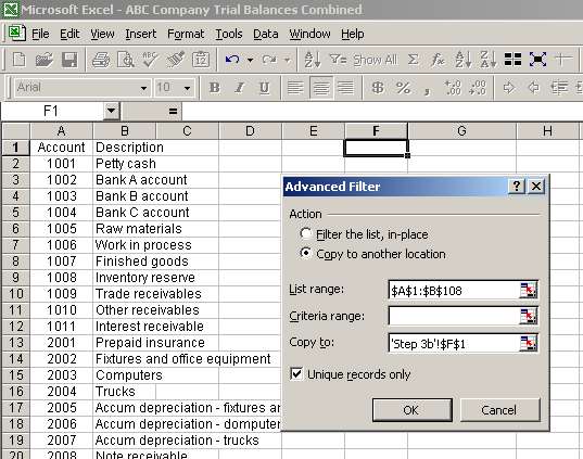 Advanced filter parameters